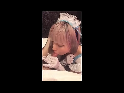 ❤️ 日本偶像[mayuka]，法国女仆装，第一部分，口交和用乳液打飞机 ️ Sex video❌️❤